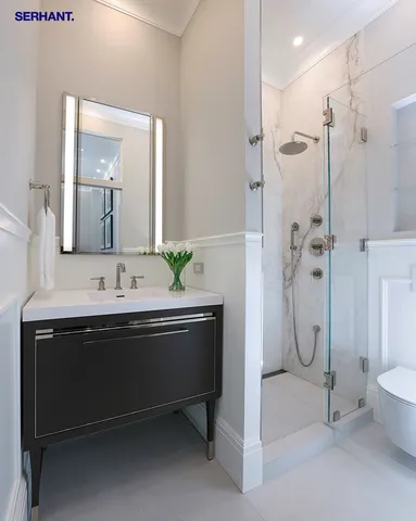 a view of work space with wooden floor