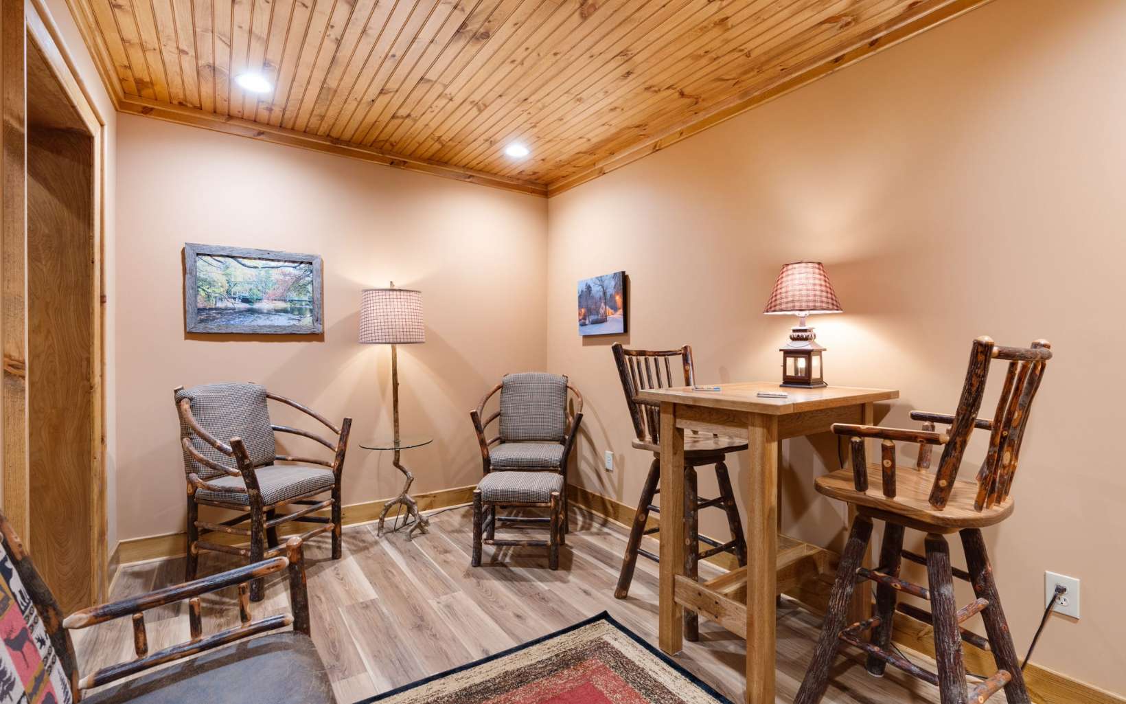 42 Overlook Road Blue Ridge, GA 30513 - Photo 29 of 63 a view of a dining room with furniture and wooden floor