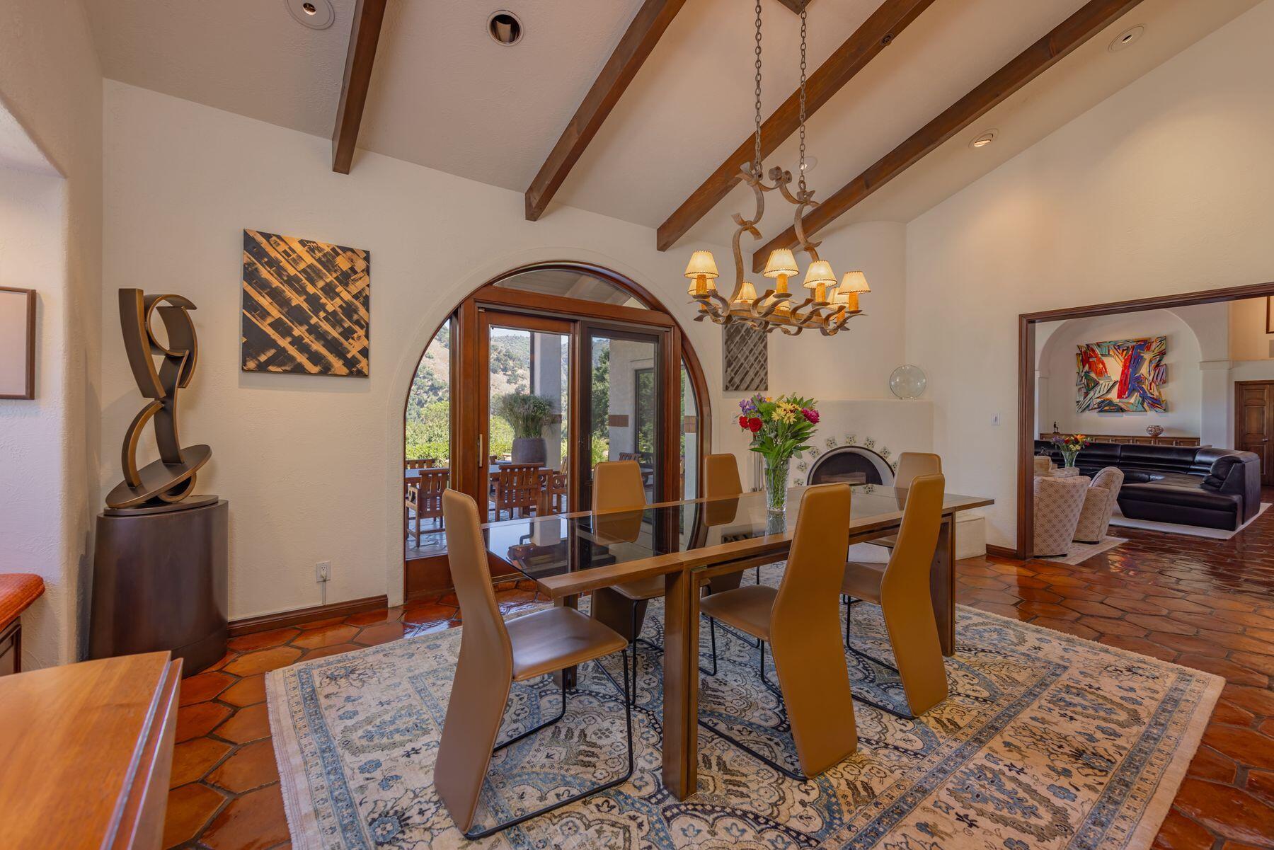 10883 Oak Knoll Road Ojai, CA 93023 - Photo 28 of 43 a view of a dining room with furniture