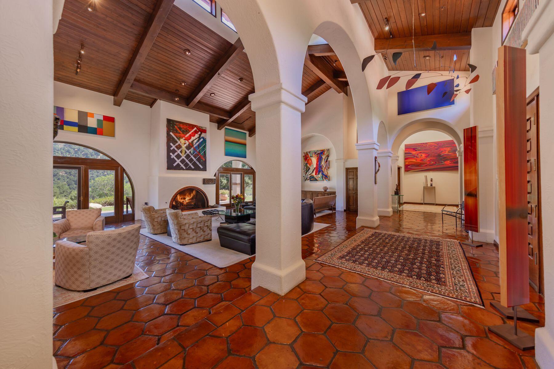 10883 Oak Knoll Road Ojai, CA 93023 - Photo 6 of 43 a view of living room and kitchen