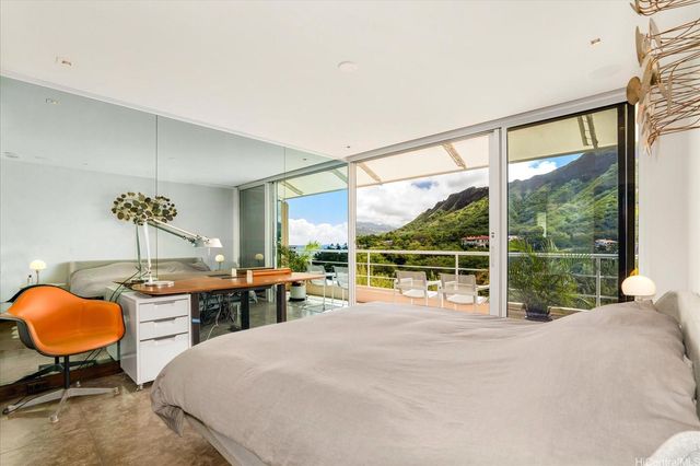 a bath room with shower