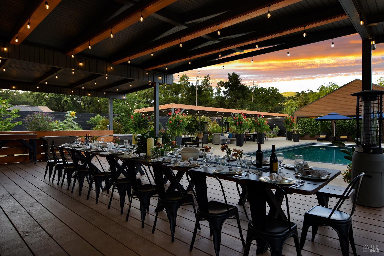 85 Trinity Road Glen Ellen, CA 95442 - Photo 60 of 62 a view of an outdoor dining space with furniture and outdoor view