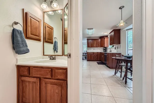 a view of living room and kitchen