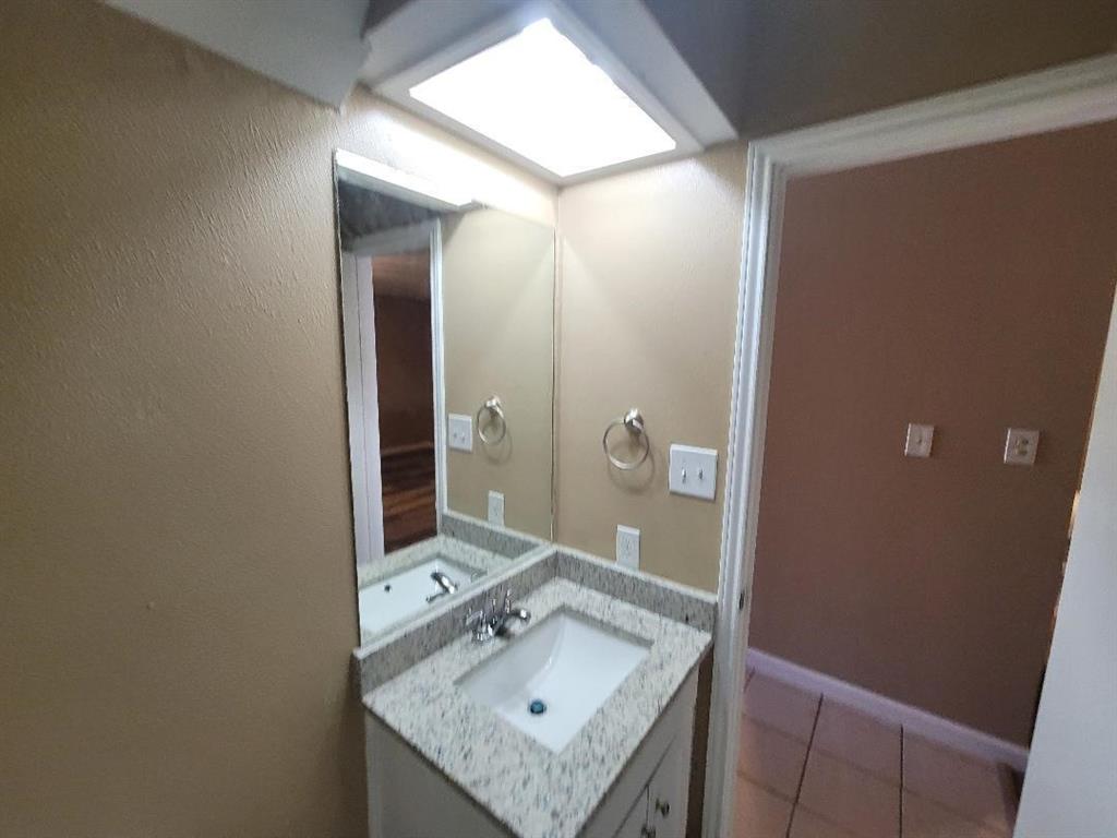 133 Lori Drive, Unit A & B Mineral Wells, TX 76067 - Photo 13 of 15 a bathroom with a sink vanity and a mirror