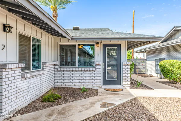 a front view of a house