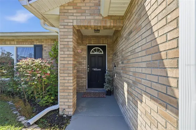 a view of a door of the house