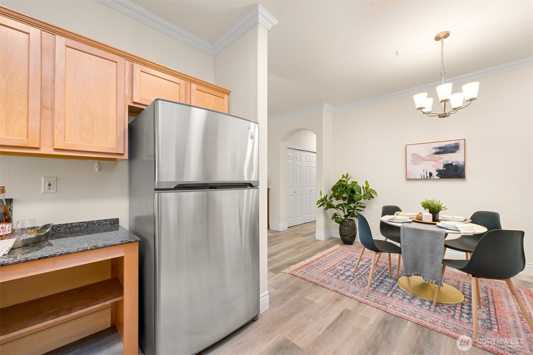 4579 El Dorado Way, Unit 107 Bellingham, WA 98226 - Photo 11 of 40 a kitchen with refrigerator and cabinets