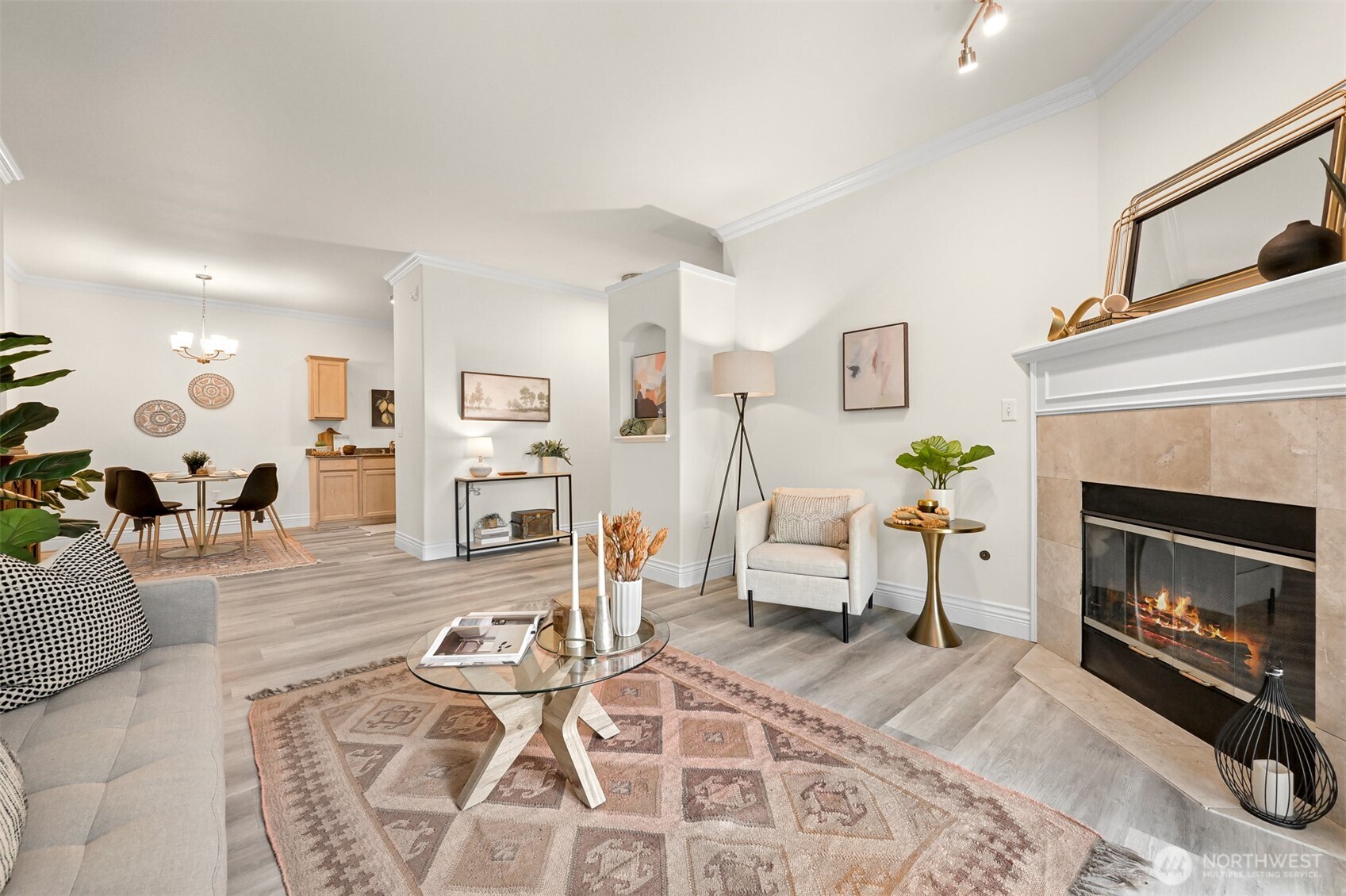 4579 El Dorado Way, Unit 107 Bellingham, WA 98226 - Photo 17 of 40 a living room with furniture and a fireplace