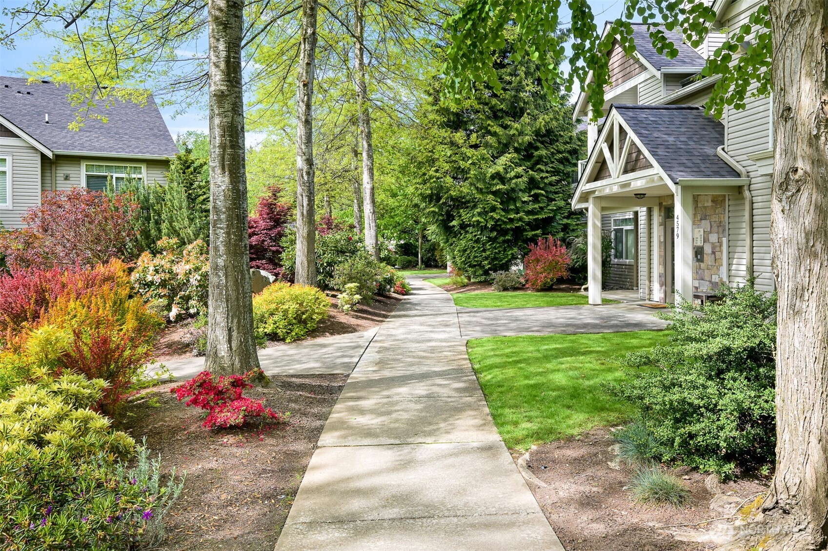 4579 El Dorado Way, Unit 107 Bellingham, WA 98226 - Photo 2 of 40 a front view of a house with a yard and potted plants