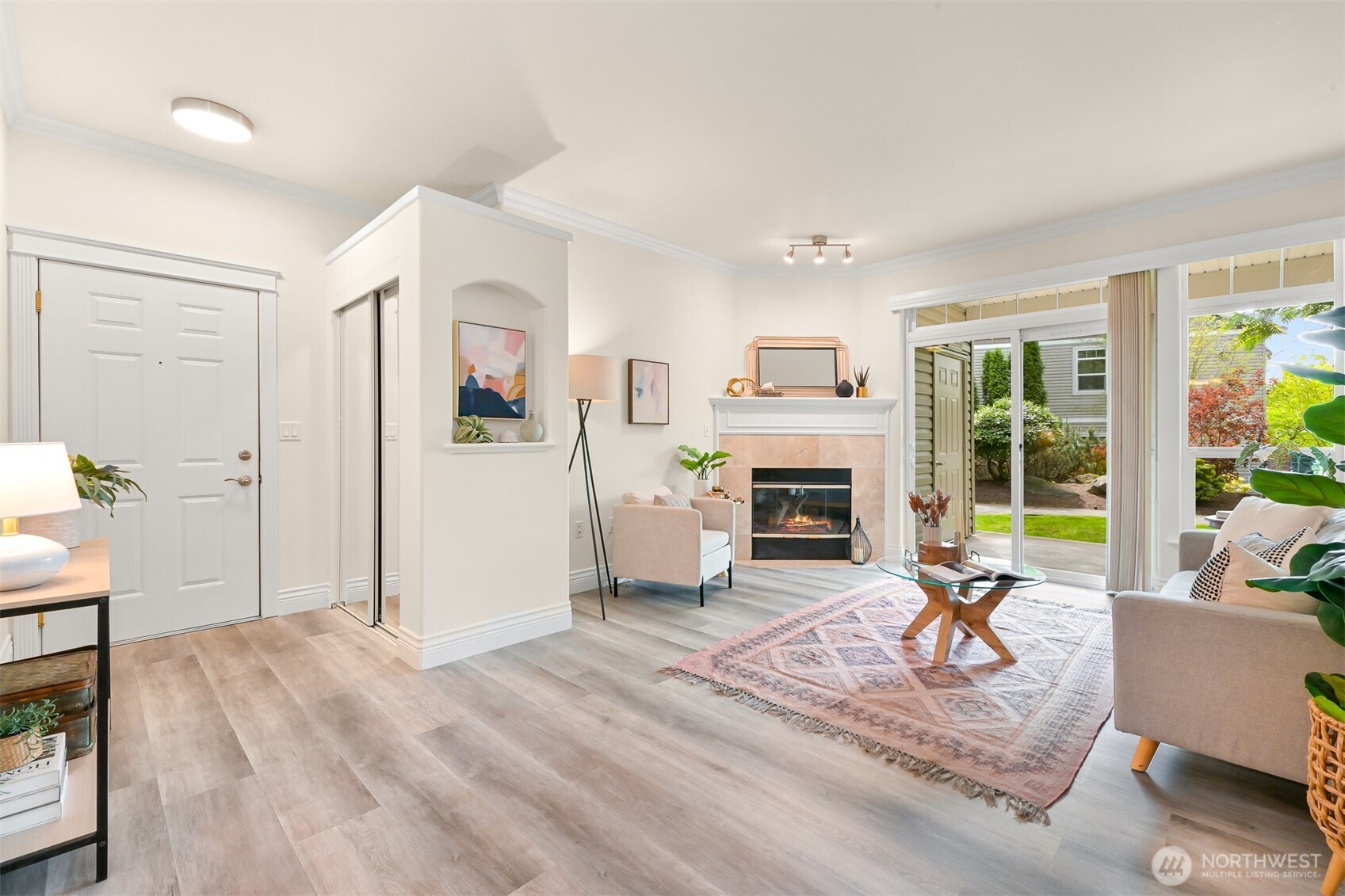 4579 El Dorado Way, Unit 107 Bellingham, WA 98226 - Photo 4 of 40 a living room with furniture and a fireplace