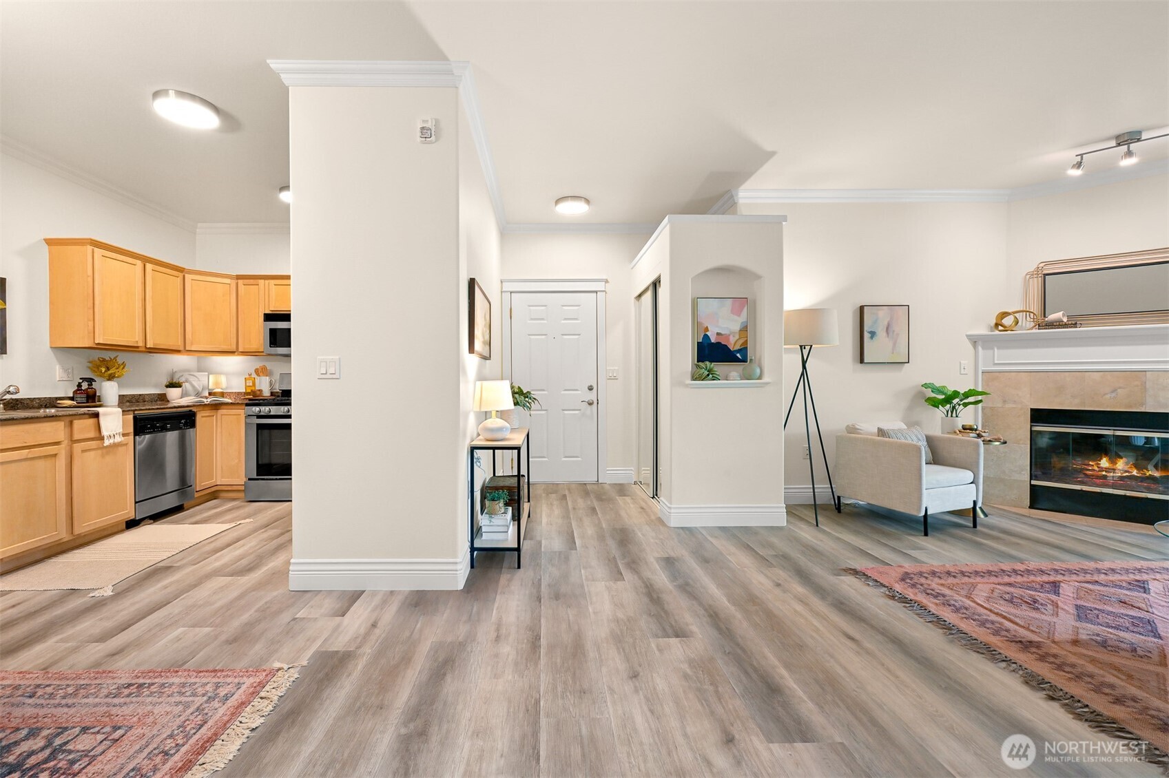 4579 El Dorado Way, Unit 107 Bellingham, WA 98226 - Photo 5 of 40 a view of kitchen with cabinets and wooden floor