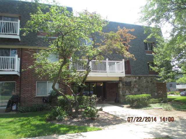 918 Ridge Square, Unit 202 Elk Grove Village, IL 60007 - Photo 1 of 6 a front view of a house with a garden