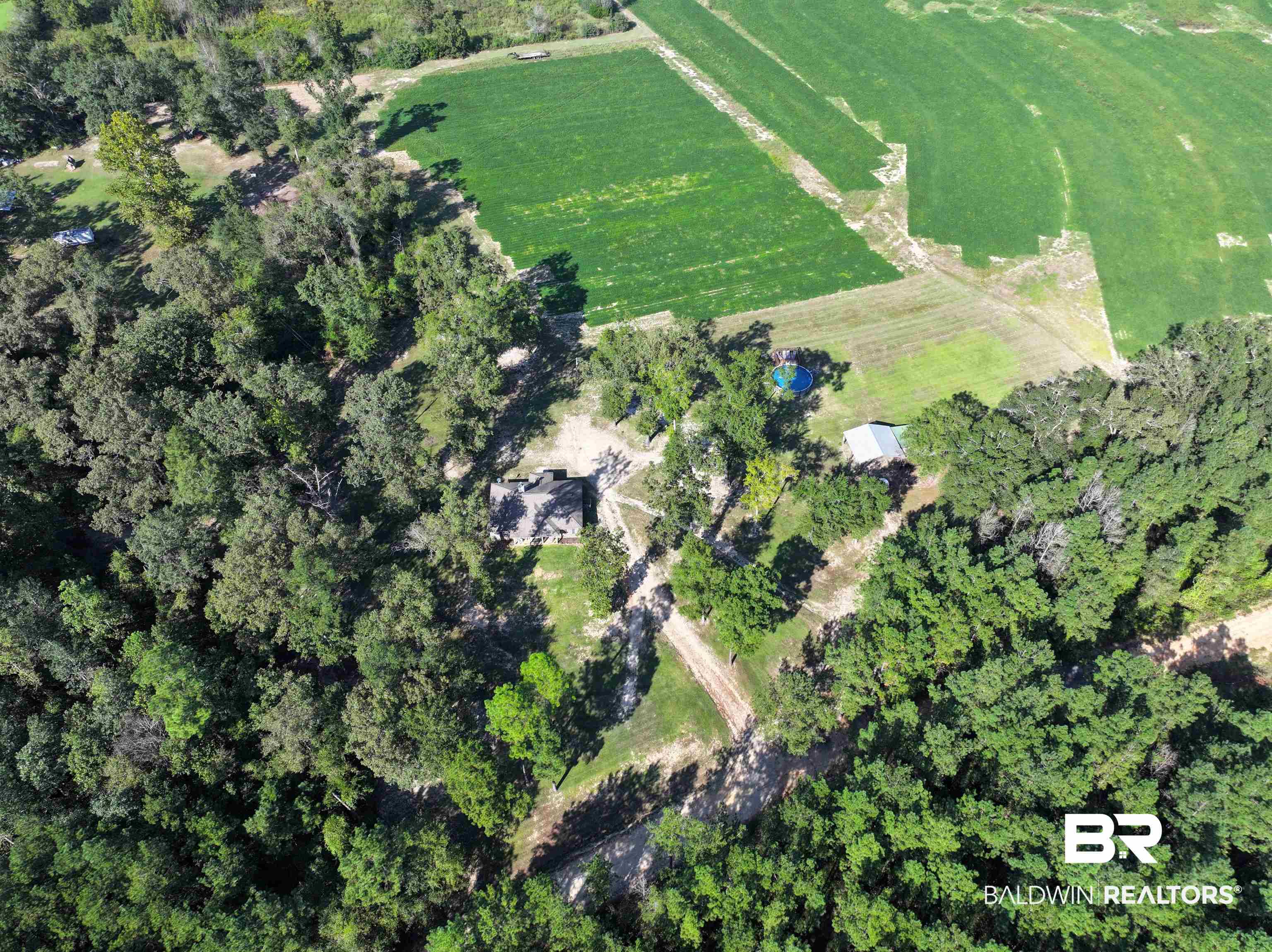 2456 Smith Road Castleberry, AL 36432 - Photo 25 of 26 Aerial view with a rural view