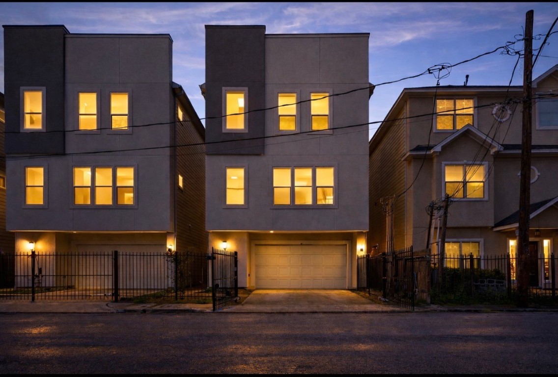 a front view of a building