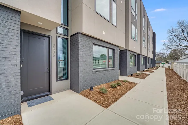 a front view of a building