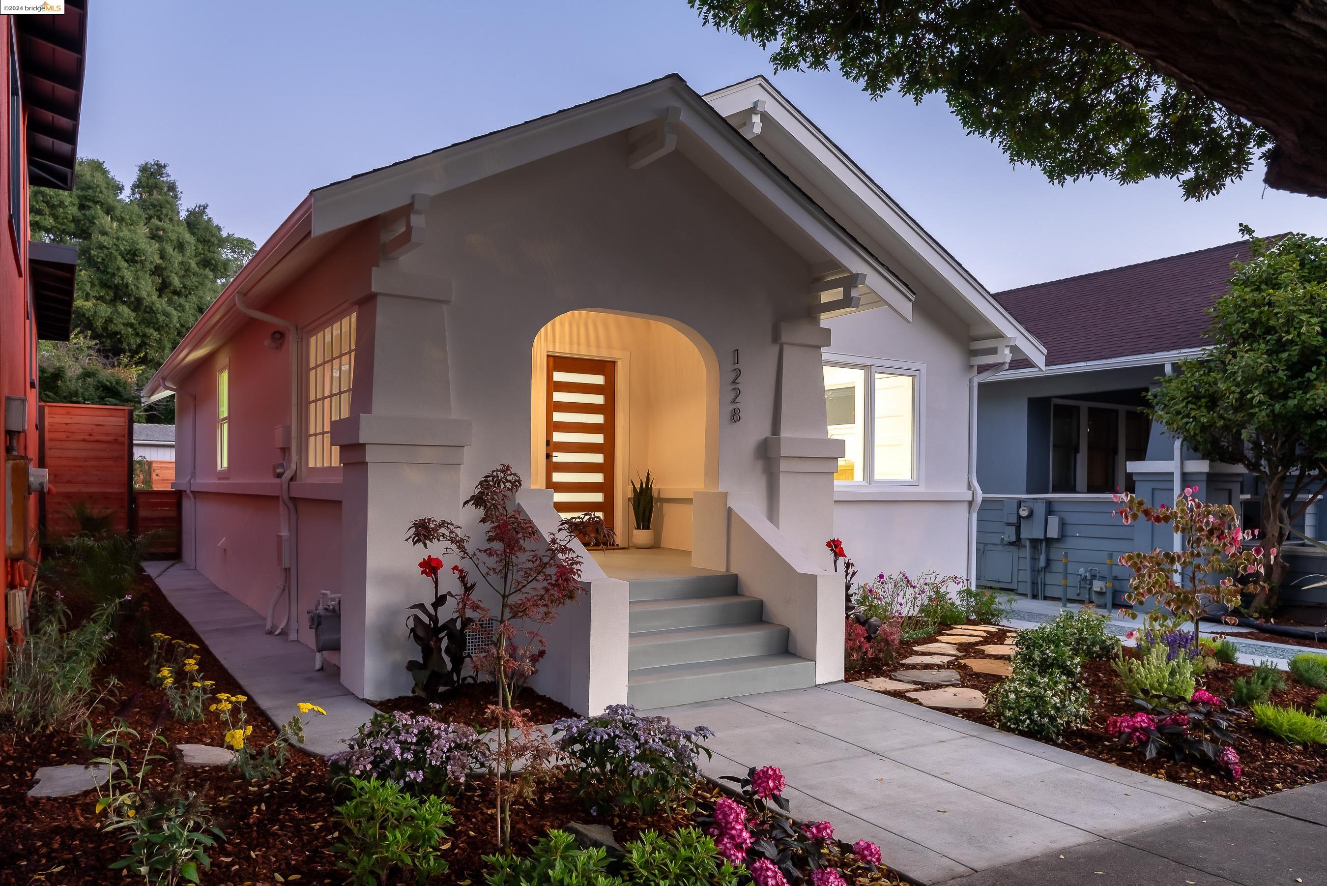 a front view of a house