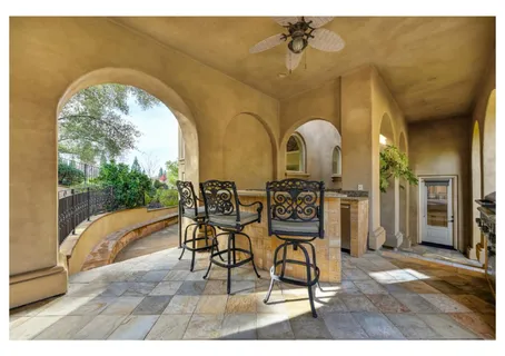 a view of a yard with an outdoor space