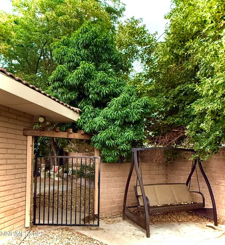 a view of a lobby with furniture and a rug
