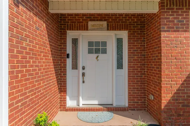 a front view of a house