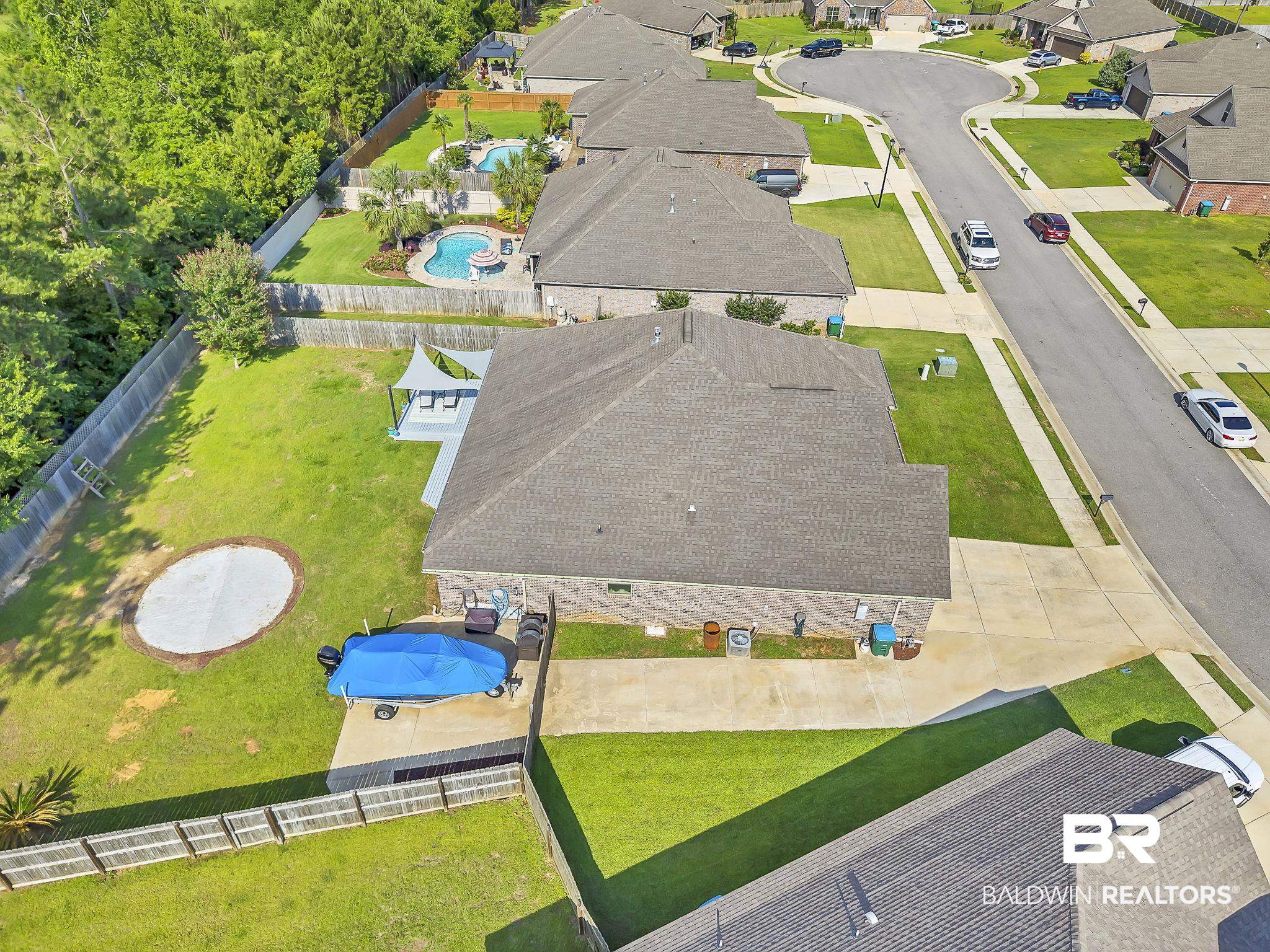 30635 Drayton Court Daphne, AL 36527 - Photo 50 of 51 Aerial perspective of suburban area featuring a pool area