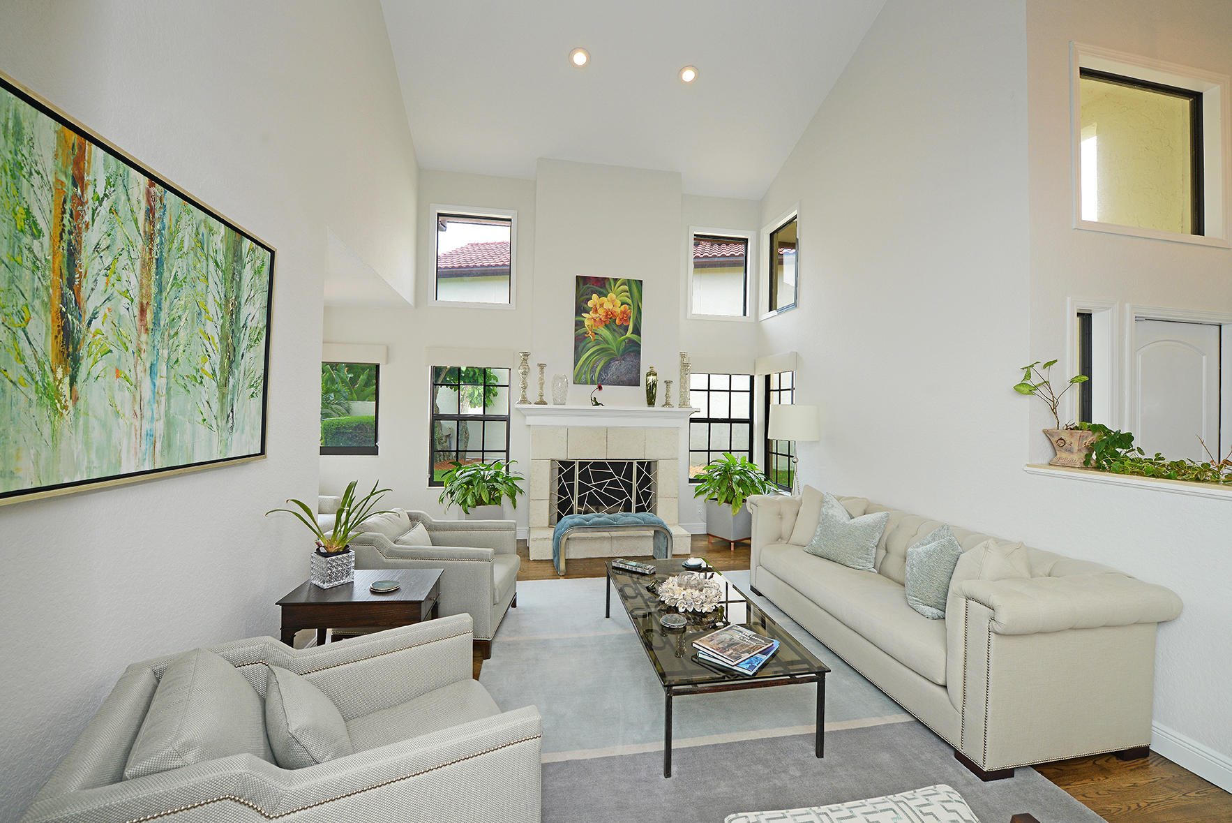 21760 Club Villa Terrace Boca Raton, FL 33433 - Photo 12 of 38 a living room with furniture and a fireplace