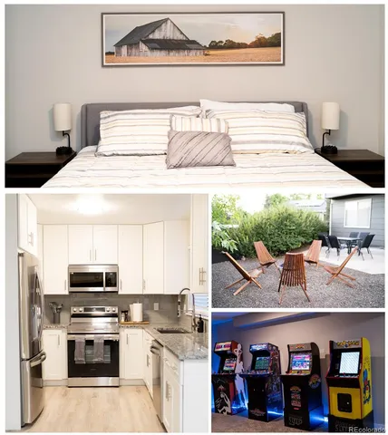 a kitchen with stainless steel appliances granite countertop a stove and cabinets