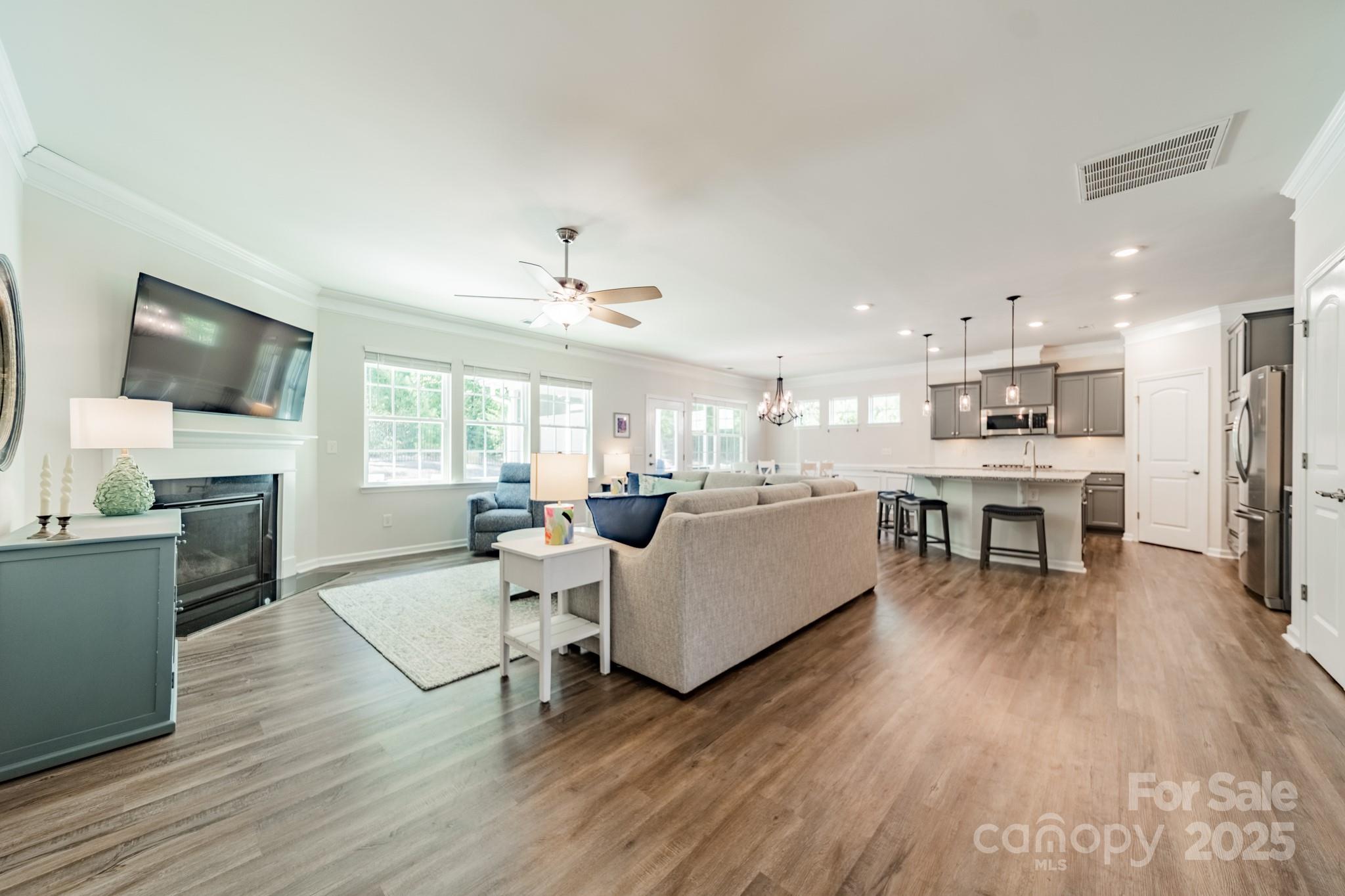 508 Vermeer Court Mount Holly, NC 28120 - Photo 5 of 24 a living room with furniture and a flat screen tv