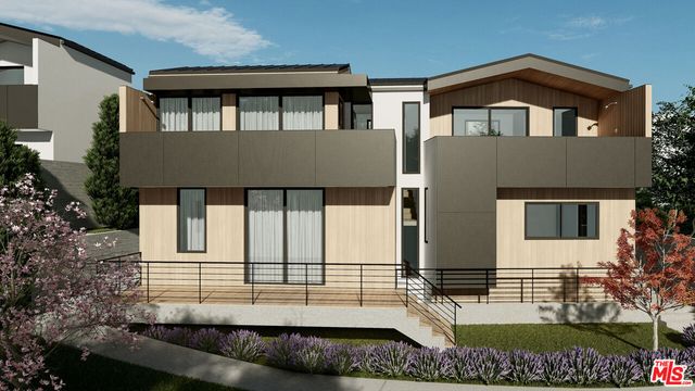 a view of a swimming pool with an ocean view