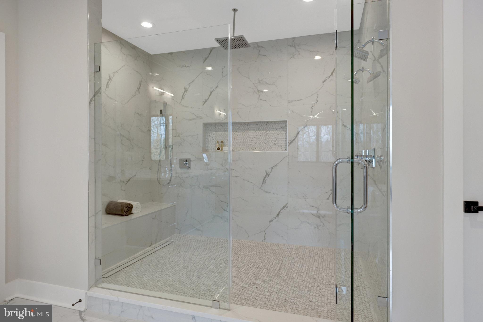 7916 Lewinsville Road McLean, VA 22102 - Photo 44 of 100 Frameless glass shower enclosure