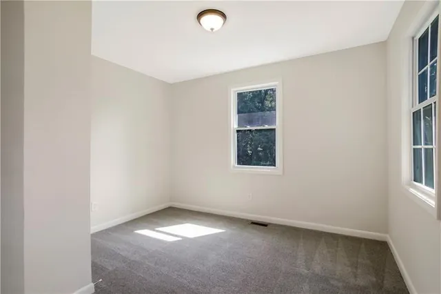 an empty room with a window