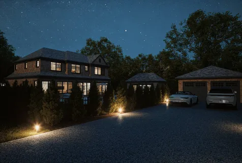 a front view of a house