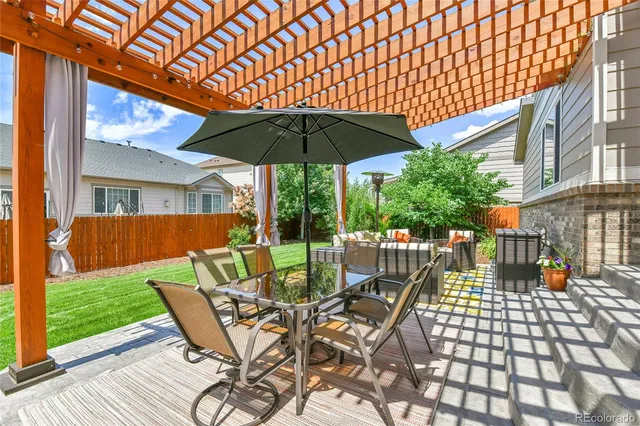a view of outdoor space yard deck patio and swimming pool