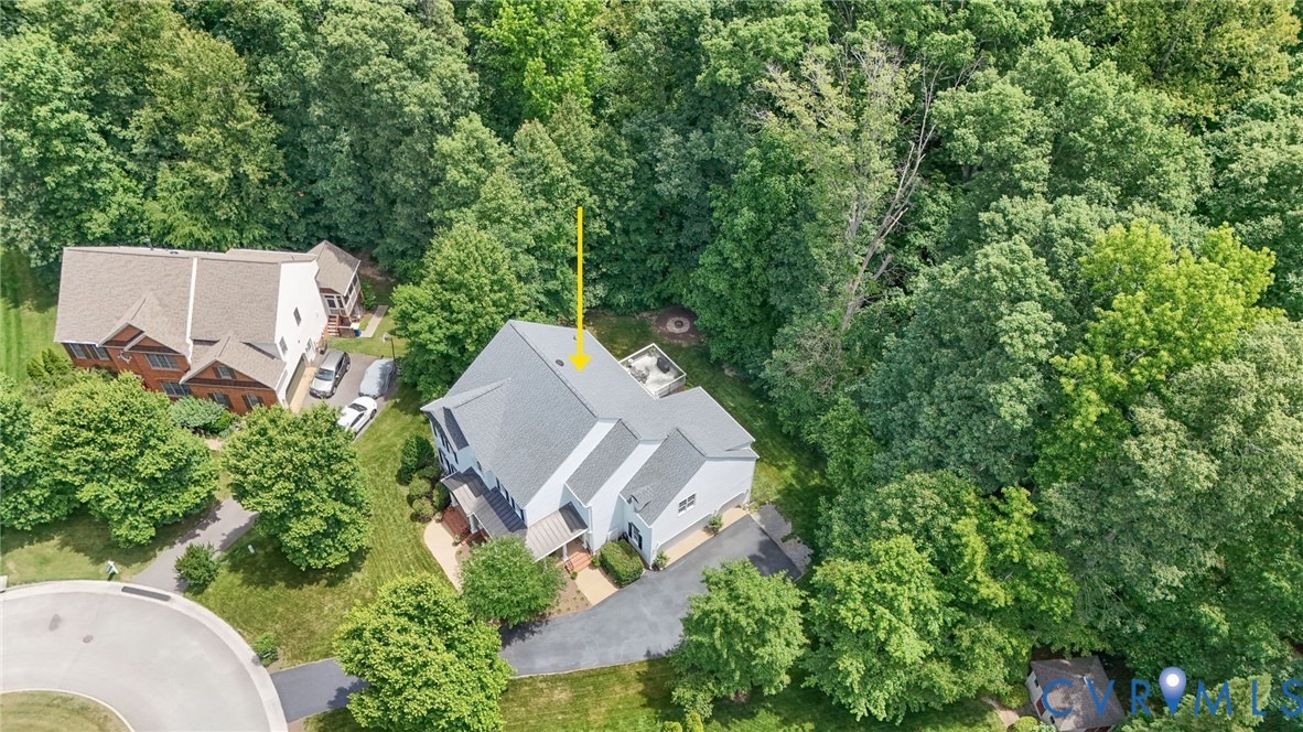 13424 Tipple Point Road Midlothian, VA 23114 - Photo 53 of 53 an aerial view of a house with a yard and trees