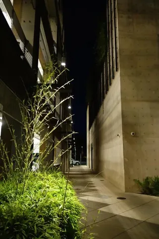 a view of a building with many windows