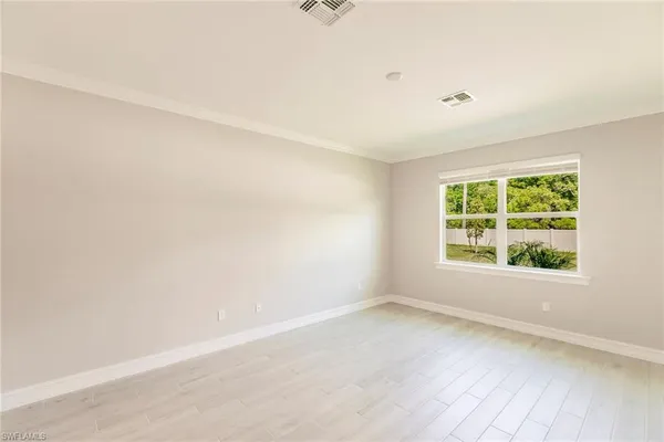 an empty room with a window