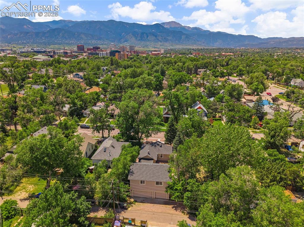 225 Custer Avenue Colorado Springs, CO 80903 - Photo 37 of 39 an aerial view of residential house with outdoor space
