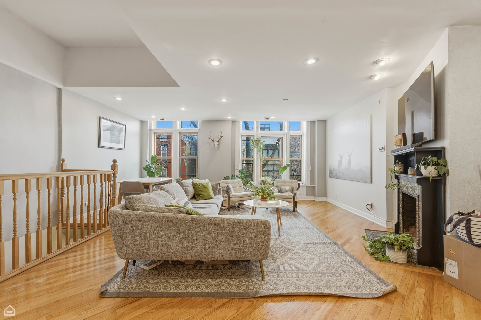 822 North Wood Street Chicago, IL 60622 - Photo 3 of 28 a living room with furniture and a rug