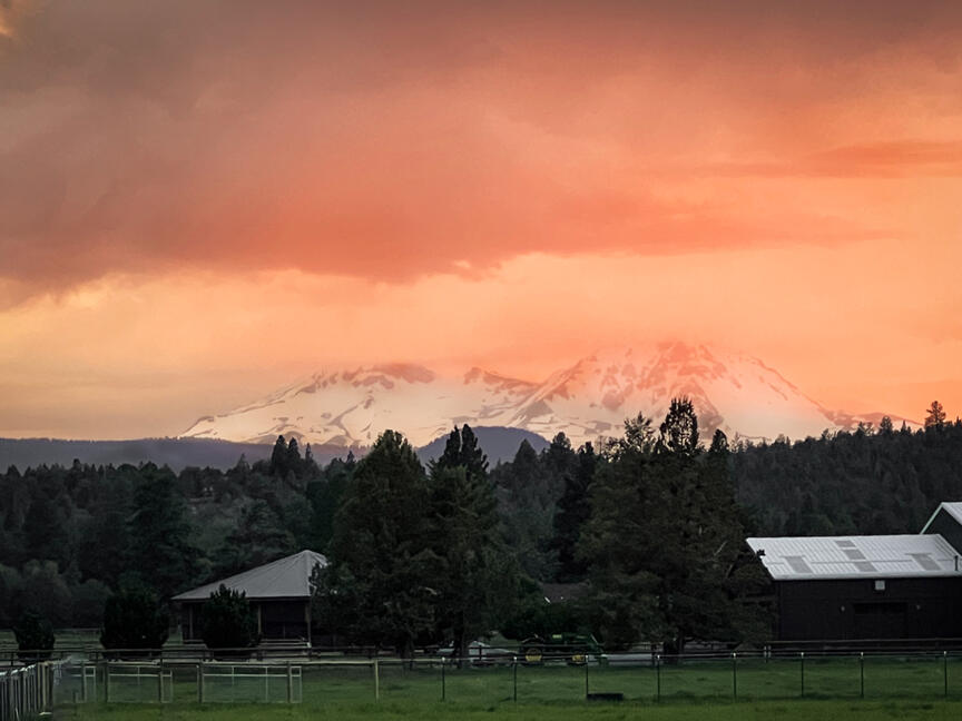 18425 Pinehurst Road Bend, OR 97703 - Photo 5 of 21 Mountains at sunset