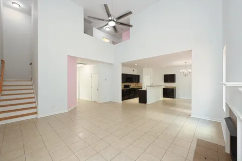 a view of a livingroom with a fireplace