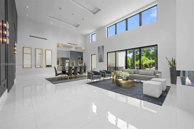 a view of a livingroom with furniture and a living room