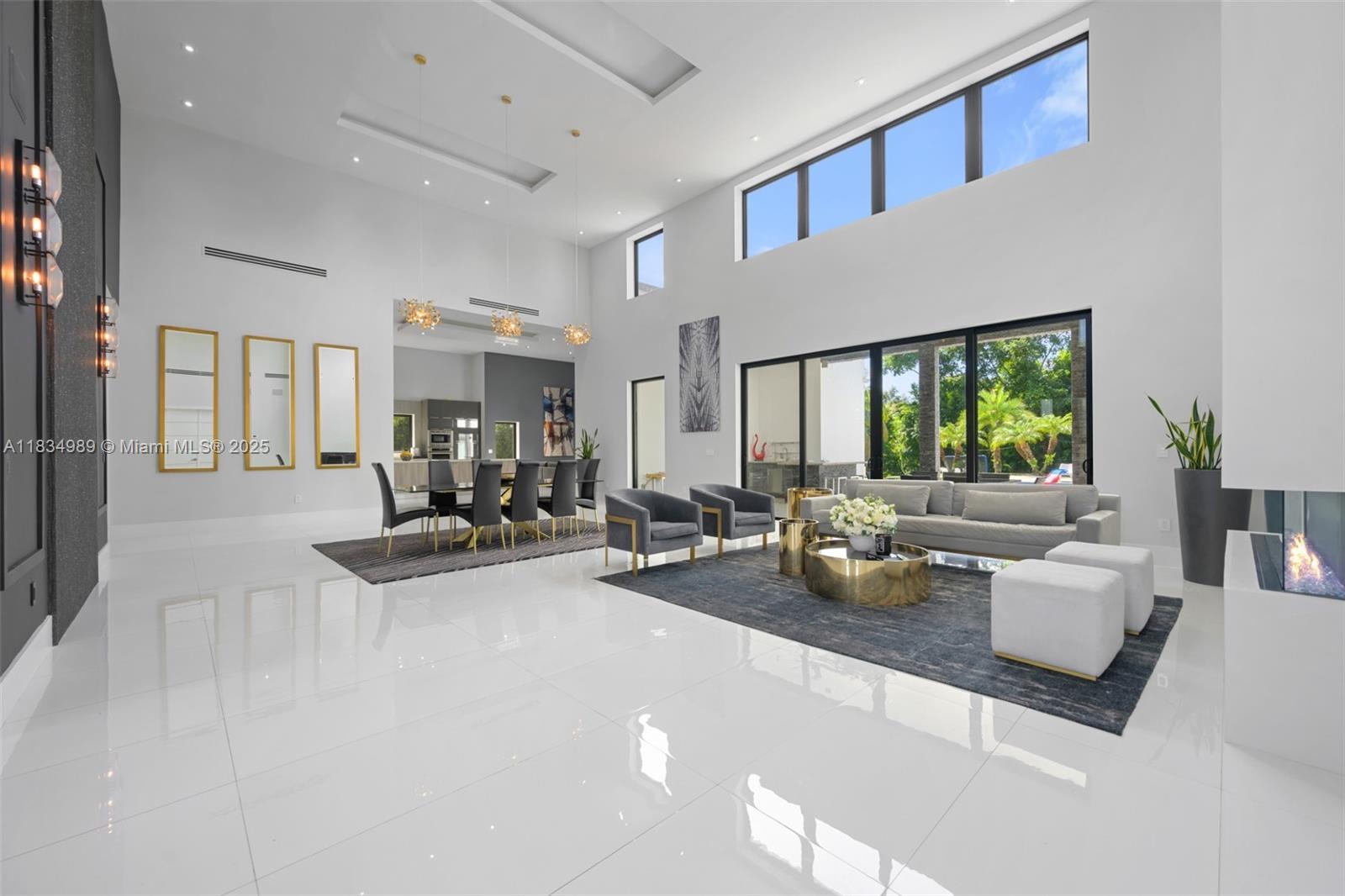 a view of a livingroom with furniture and a living room