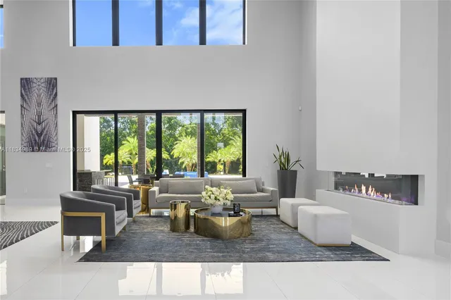 a view of kitchen with dining area