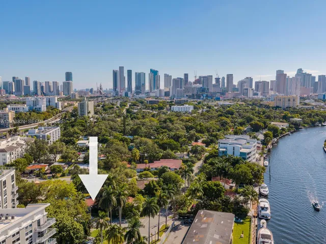 a city view with tall buildings