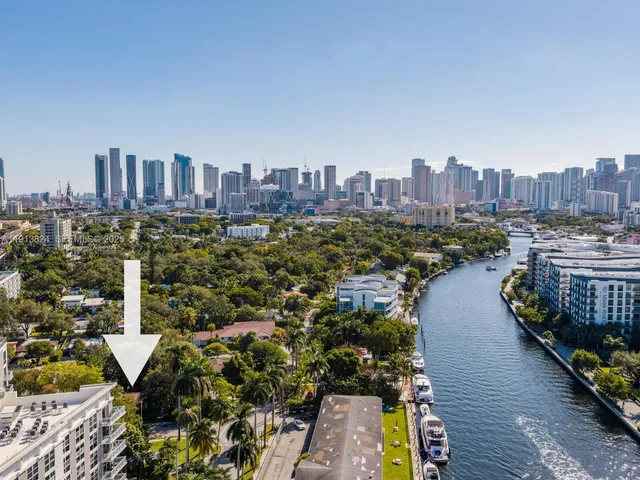 a city view with tall buildings