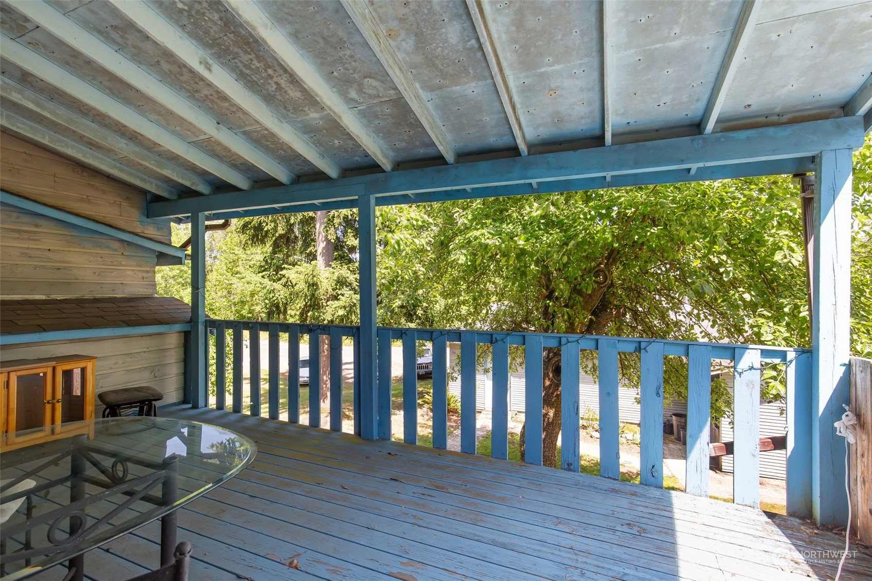 1497 Old Military Road Southeast Tenino, WA 98589 - Photo 27 of 39 a view of a porch with wooden floor