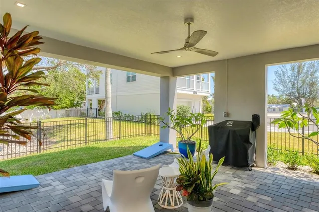 a view of a city and ocean view