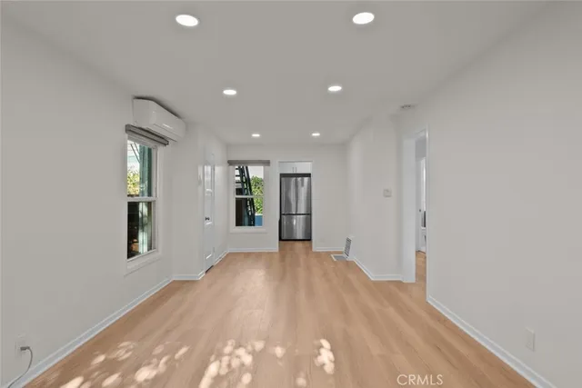 an empty room with a window