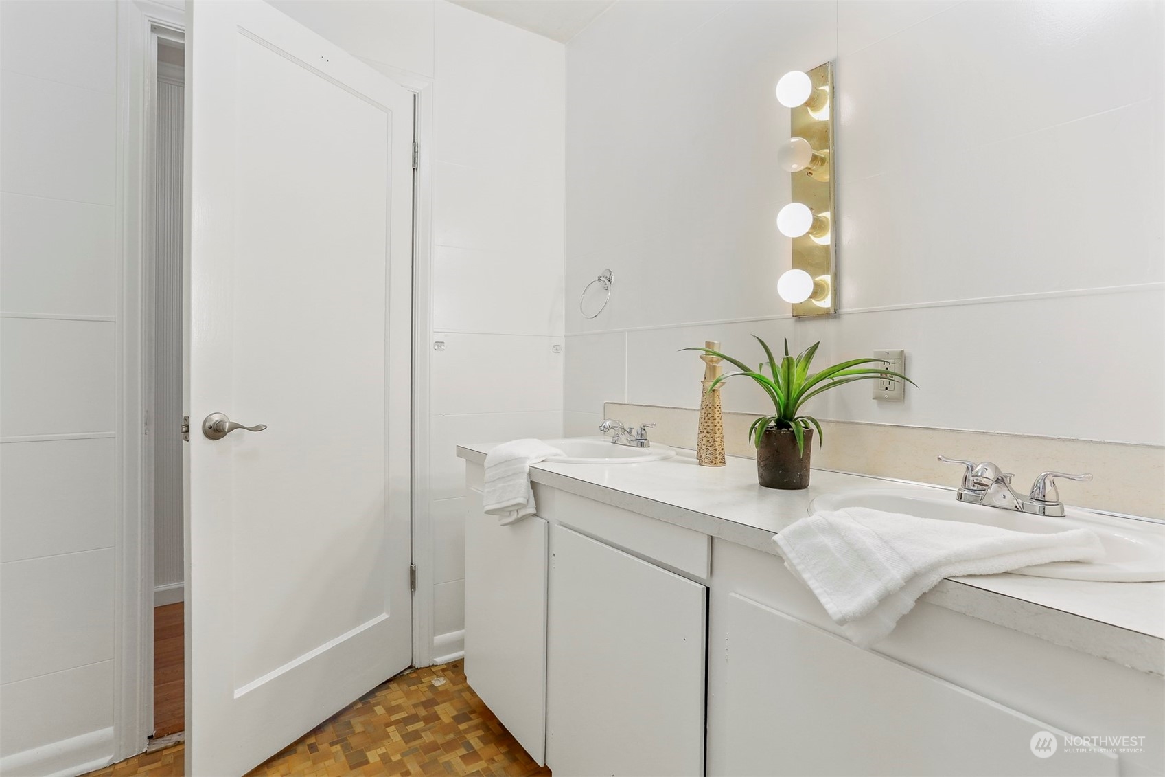 3245 Northwest Esplanade Seattle, WA 98117 - Photo 34 of 38 a bathroom with a sink and a mirror