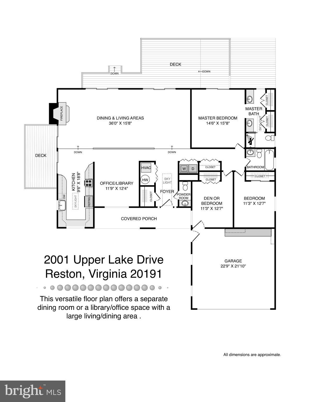 2001 Upper Lake Drive Reston, VA 20191 - Photo 30 of 30 Versatile Floor Plan