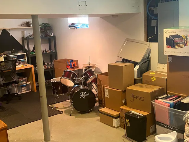 a room with furniture and rug